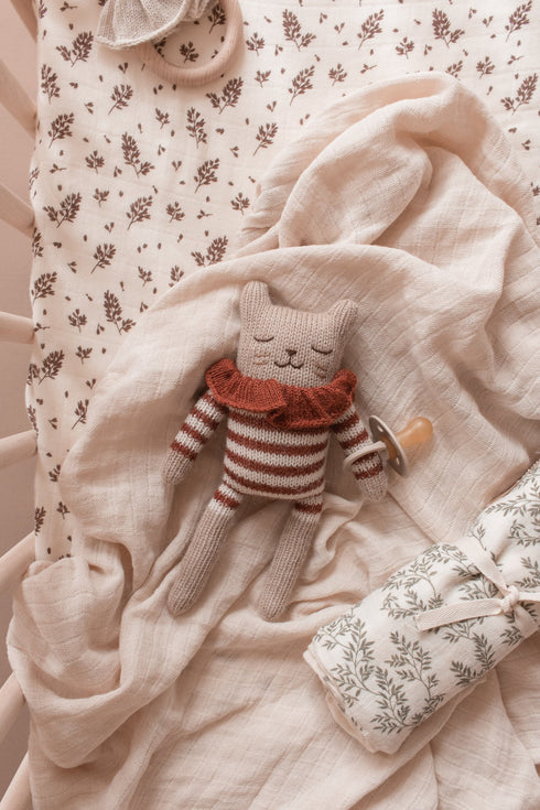 main sauvage/Kitten knit toy,combishort ray sienne